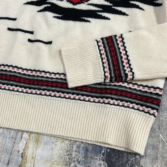 Polo Ralph Lauren Wool Cashmere Sweater Aztec Hoodie sz Small - Picture 6 of 11